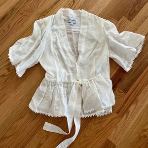 Sabina Musyev white button down top revolve